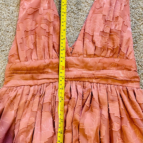 Lulu’s Bohemian Floral Maxi Deep V Neck Split Thigh Cocktail Party Dress Small - Picture 9 of 10